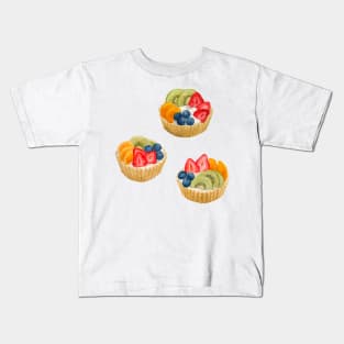 Fruit Tarts Watercolour Painting Kids T-Shirt